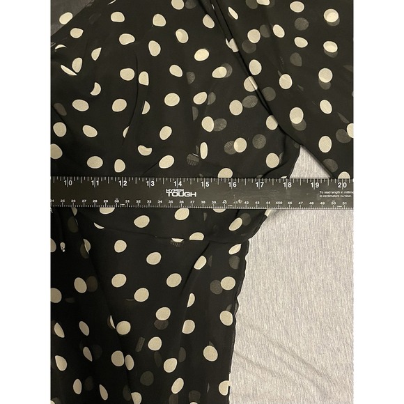 Ava & Viv Women's Balloon Long Sleeve Maxi Shift Dress Lightweight Polka XXL 2XL - Picture 7 of 8